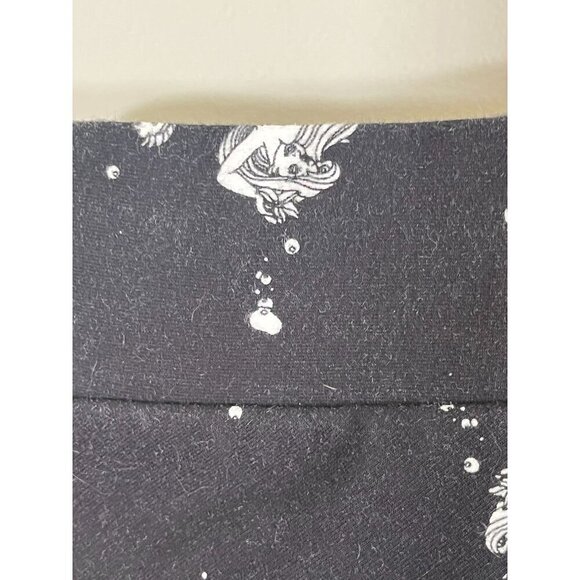 Torrid Disney Little Mermaid Skirt 4X Black Midi Ariel Neutral Preppy Classic - Picture 4 of 11
